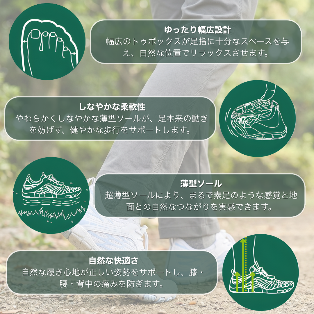 KUMORA Pro – 一日中快適＆痛みゼロのベアフットシューズ